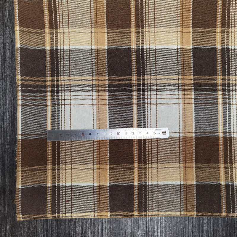 Picture of Spot twill sanding cotton plaid children's shirt plaid fabric 21 yarn-dyed flannel decorative fabric