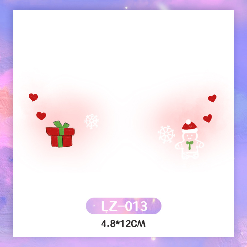 Picture of New Year's Day girl cute face makeup New year new year Creative face stickers love blush cute makeup stickers tattoo stickers