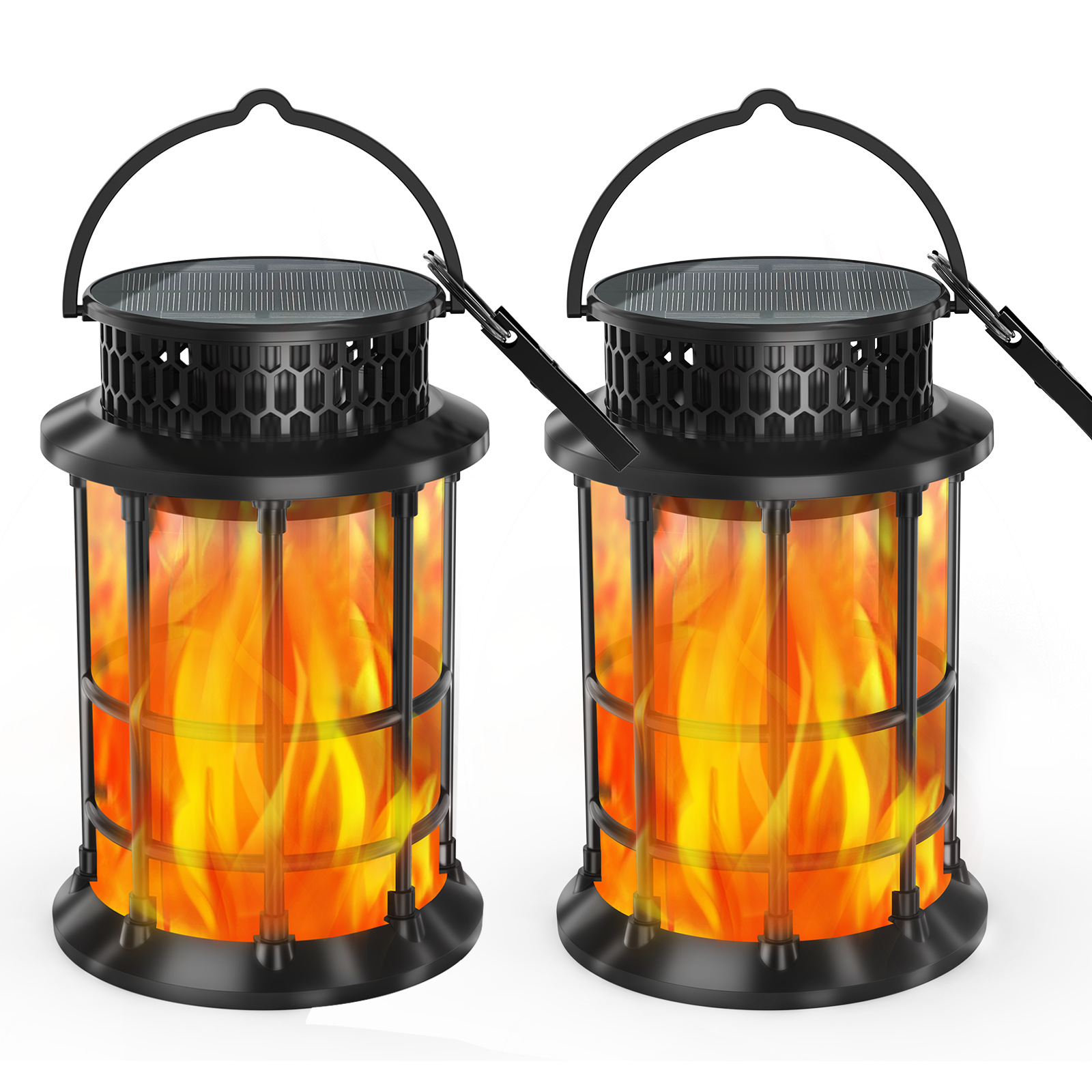 Cross-Border New Solar Flame Lamp Outdoor Garden Lawn Landscape Decorative Lamp Night Light Automatically Lights up after Dark