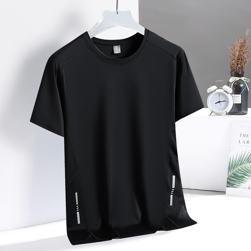 Picture of Short-sleeved Men's New Quick-drying T-shirt Men's Summer New Ice Silk Breathable Top Running Fitness Loose Sports Clothes