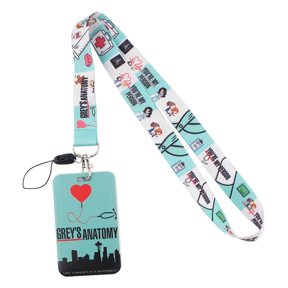 Doctor's work permit lanyard hard card holder bus work permit card holder work card double-sided transparent student permit work card
