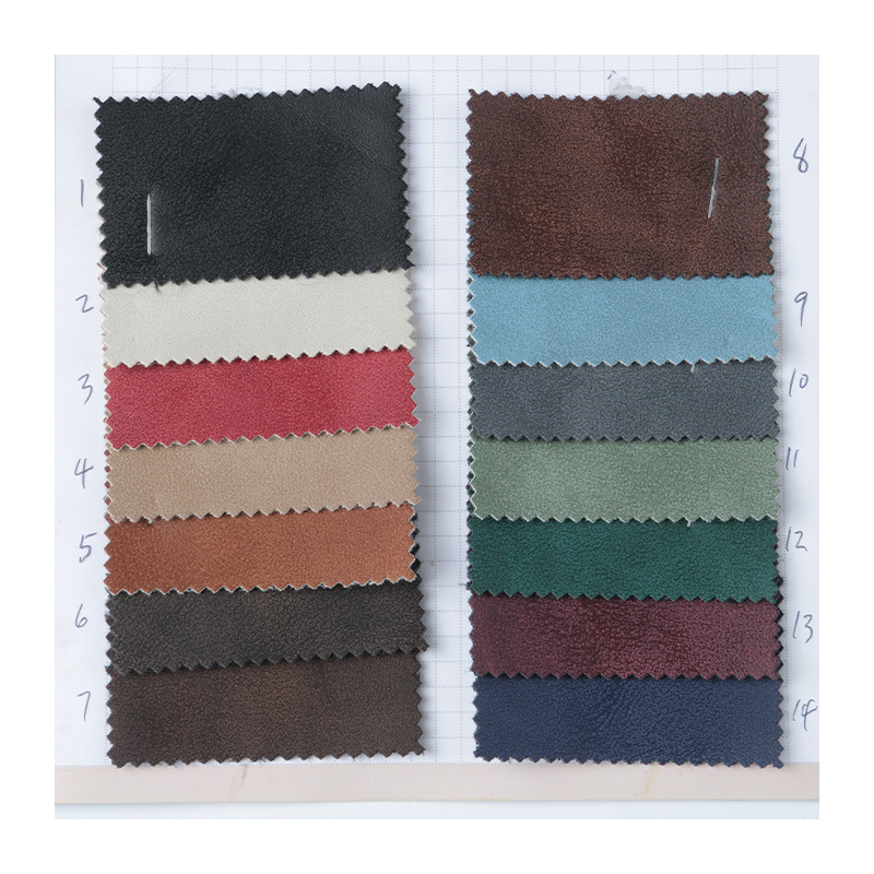Picture of Factory retro color sheep bar garment leather scratch-resistant pu leather clothing bags artificial leather color wash leather wash
