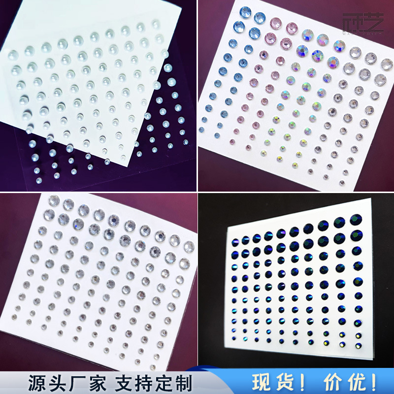 Diamond stickers Diamond stickers creative diy eyebrow face diamond makeup rhinestone face decoration tear diamond color eye makeup Rhinestone
