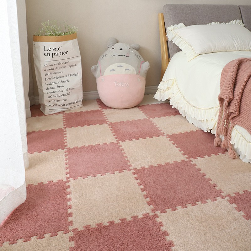Picture of Amazon Cross-border Stitching Carpet Floor Mat Bedroom Bedside Mat Balcony Floor Mat Mosaic Carpet Removable Washable Suede