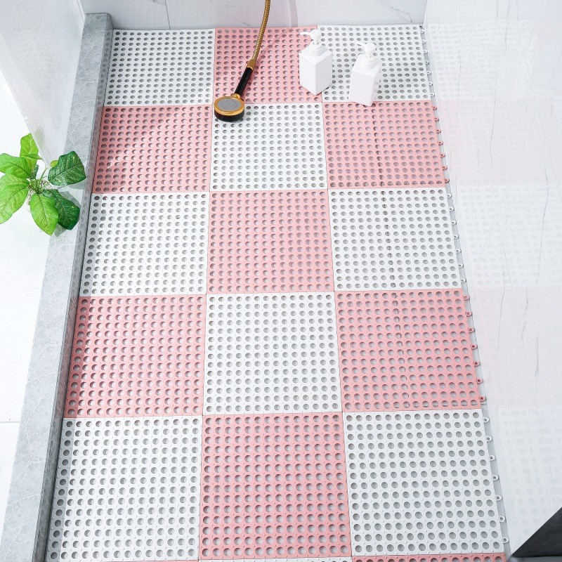 Picture of Bathroom Non-slip Floor Mat Bathroom Shower Room Foot Mat Hotel Toilet Hollow Splicing Mat Swimming Pool Drainage Mat