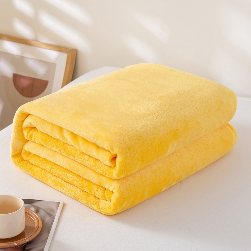 Picture of Foreign Trade Cross-Border Solid Color Flannel Blanket Summer Sofa Nap Blanket Coral Velvet Sheets Gift Blanket Wholesale