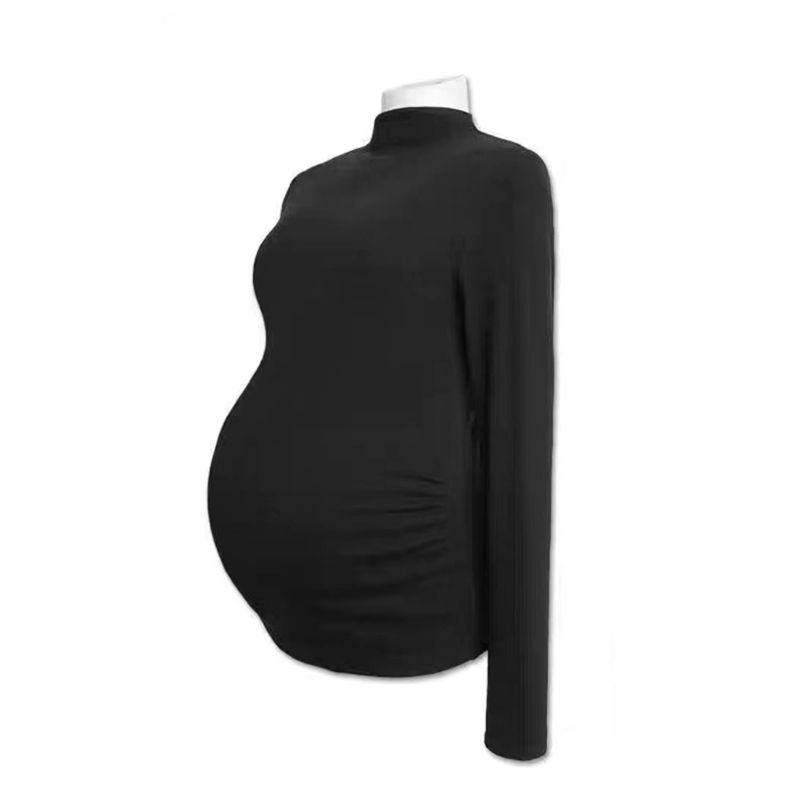 Picture of Pregnant women's clothing fashion spring autumn winter two-piece pregnant women adjustable abdominal pants solid color velvet warm bottoming shirt suit