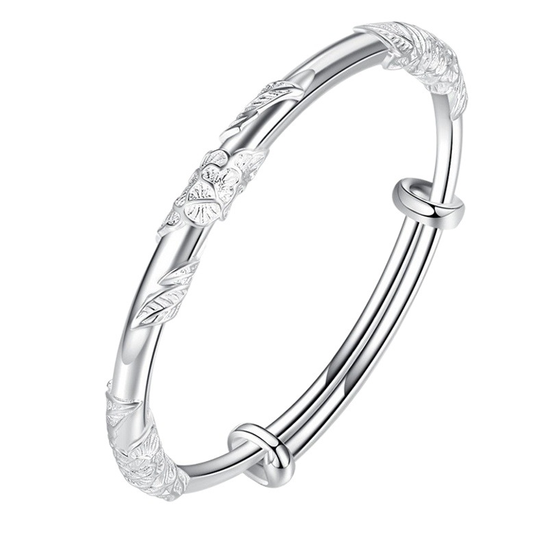 Flowers Are Like Brocade Bracelets, Push-Pull Bracelets That Do Not Fade, Young Women's Filigree Bird Feather Bracelets, 9999 Silver Plated Design