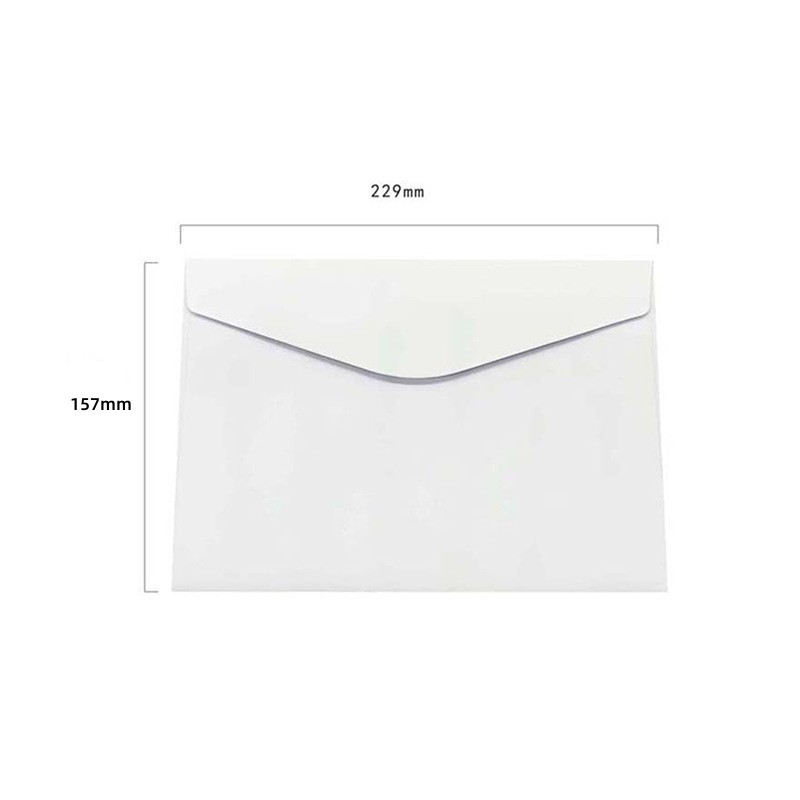 Picture of White Greeting Card Invitation Letter Wedding Invitation Envelope Thickened Plain Color Retro Western Style Invitation Card Kraft Paper Envelope Bag