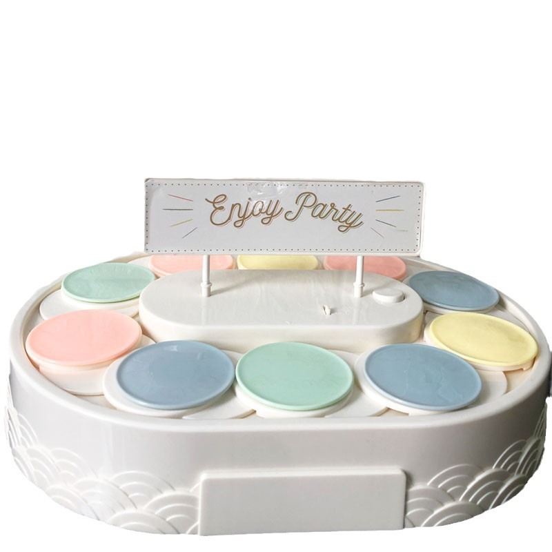 Picture of Rotary dessert birthday driver automatic rotating dessert machine rotary dessert machine cake display stand birthday party decoration
