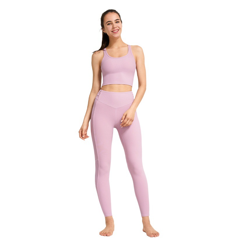 European and American Sexy Fashion Naked Yoga I-word Vest Women's Beautiful Back Shockproof Gathering Sports Running Fitness Yoga Clothes