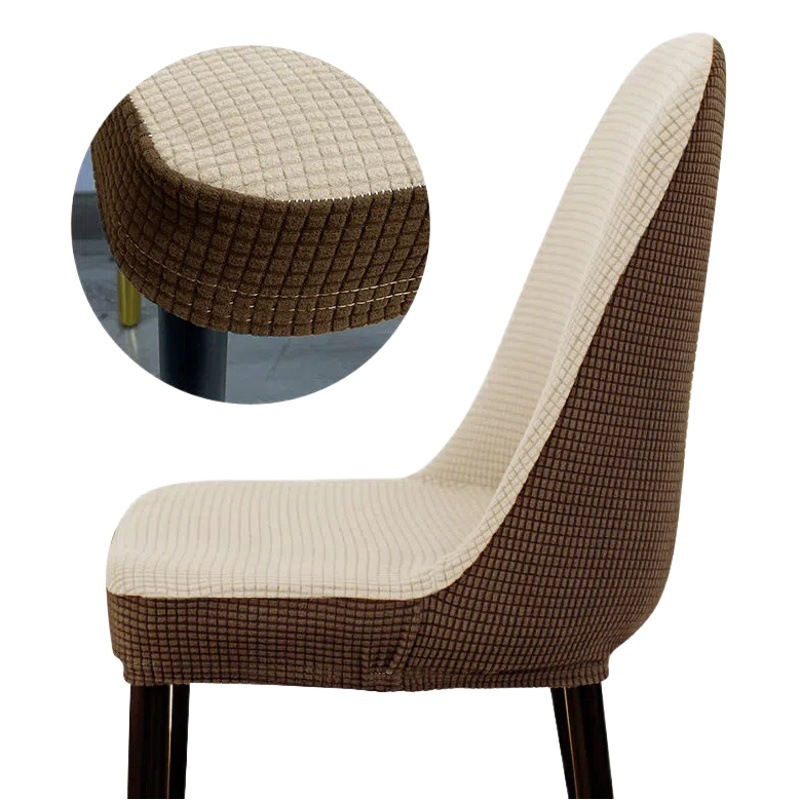 Curved Chair Cover, Universal Stretchable Dining Chair Cover for Home and Hotel Use, Thickened with Anti-Slip Design