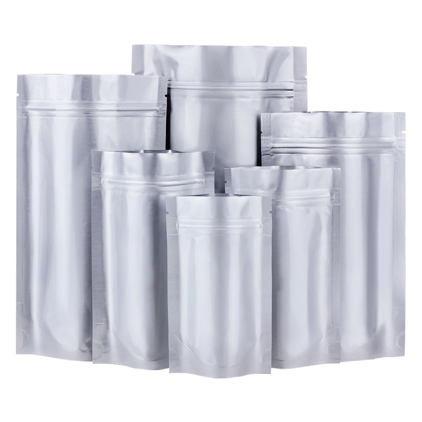 Pure aluminum self-supporting bag aluminum foil sealed pocket cat dog food tea packaging bag wholesale