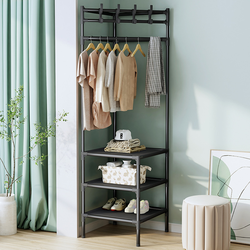 Corner Coat Rack Floor-Standing Bedroom Home Bedside Clothes Rack Simple Storage Rack Corner Clothes Hanging Dipeng
