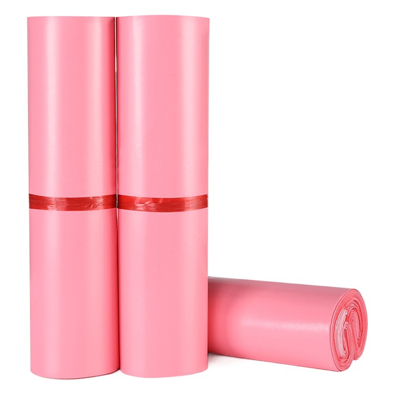Insights Packaging Pink Logo Express Bag Thickened Logistics Express Packaging Bag Clothing Waterproof Packaging Bag Postal Bag