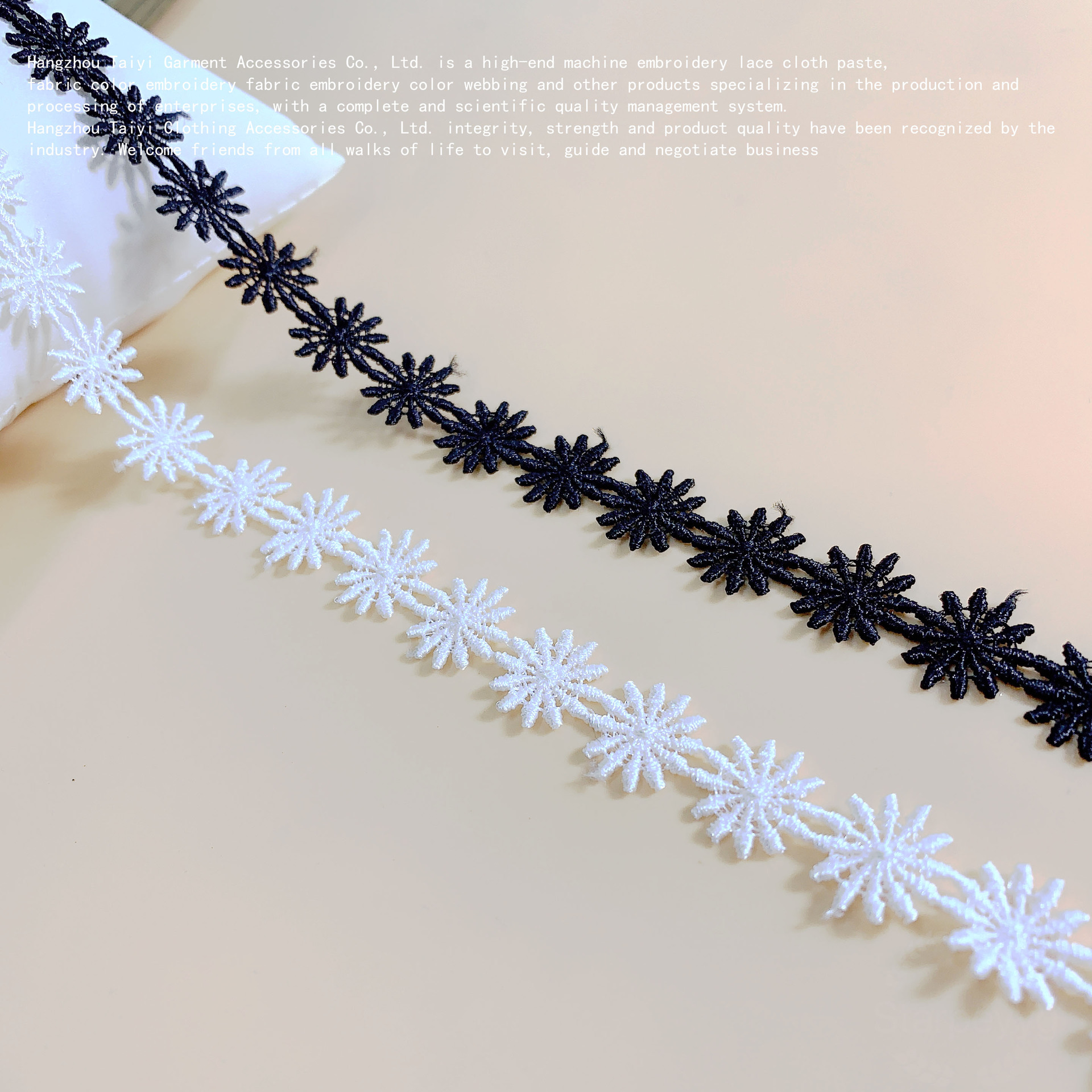 Good things polyester hollow polyester water soluble lace clothing accessories jewelry materials DIY wave bar code lace