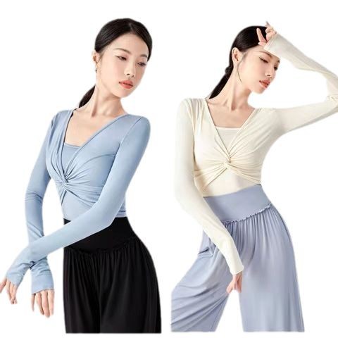 Picture of Dancing Clothing Modern Practice Top Women's Chinese Classical Dance Dancing Clothing Adult Slim-fit Temperament Long-sleeved suit