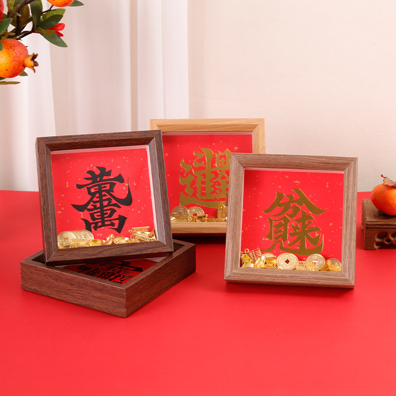 Creative gold ingot diy photo frame table for friends opening housewarming gift living room desktop decoration ornaments