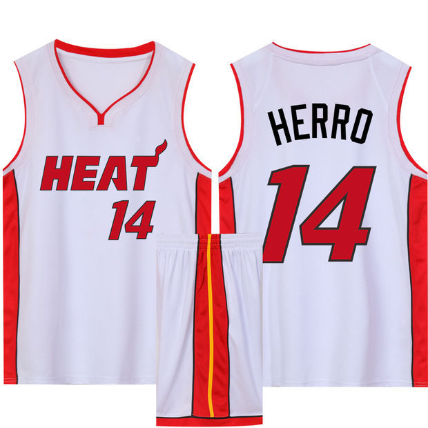Picture of Heat Wade No.3 Jersey New Season Basketball Uniform Competition Training Team Uniform Set Printing Number