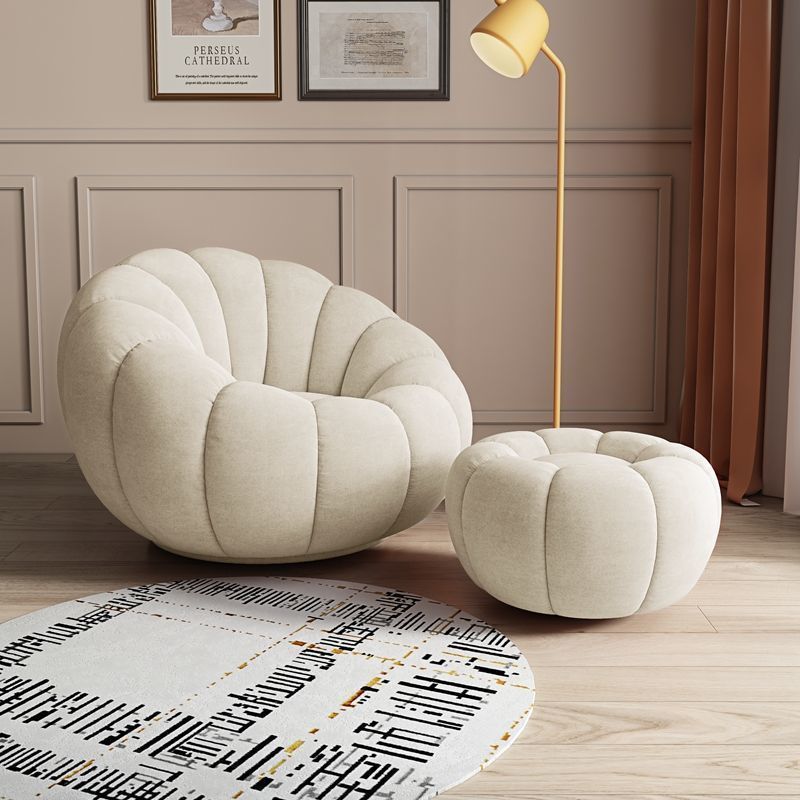 Picture of Internet celebrity pumpkin lazy sofa, single and double sofa chair, lambswool sofa balcony, swivel lounge chair, can lie down and sleep