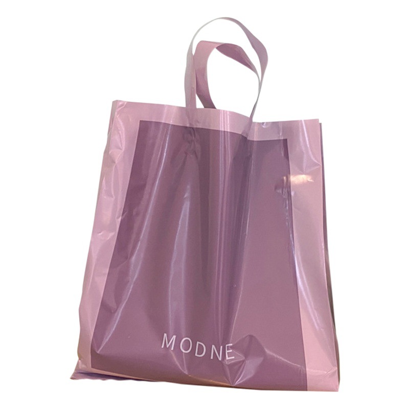 Portable Plastic Bag Clothing Store Bag Printed Logo Packing Bag Gift Bag Vertical Packaging Packing Bag Shopping Bag
