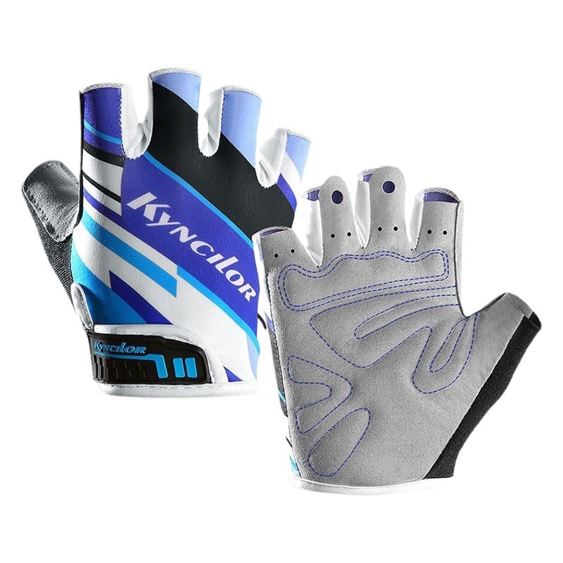 Summer Outdoor Cycling Half-Finger Gloves for Men and Women Sports Fitness Breathable Lycra Short-Finger Bicycle Gloves