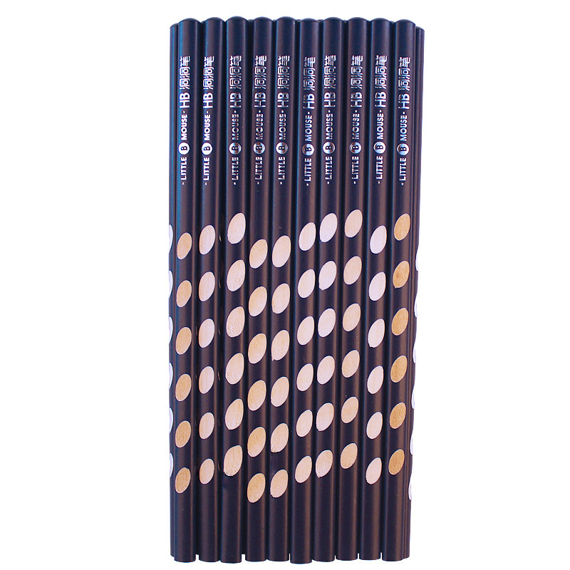 Picture of Factory wholesale hole pencil HB pencil correction holding posture Primary School students HB pencil triangle learning stationery
