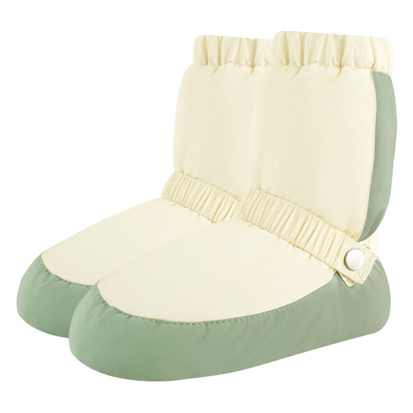 Dance warm boots autumn and winter fleece-lined color matching warm-up dancing cotton shoes adult female ballet soft bottom exercise shoes