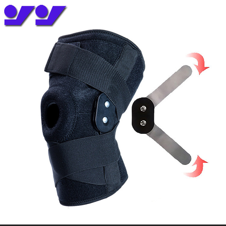 Sports Knee Pads Steel Plate Pressurized Support Running Basketball Knee Pads Weightlifting Squats Outdoor Sports Protective Gear Leg Pads Elastic