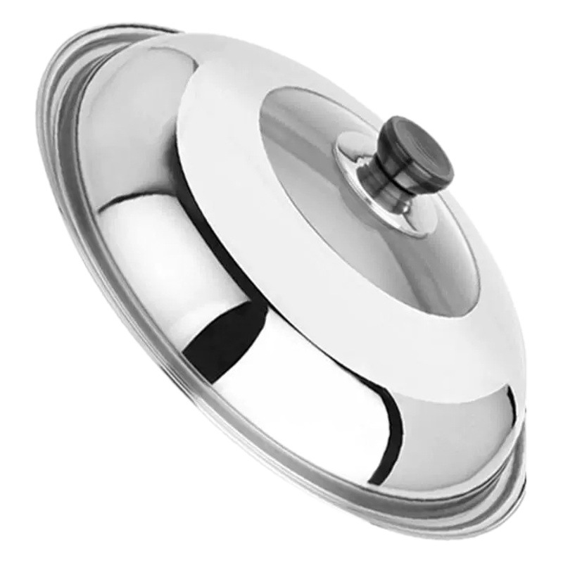 Pot Cover Household Stainless Steel Combination Lid Visual Lid Wok Steamer Iron Pan Universal 28-30-32cm Pot Cover