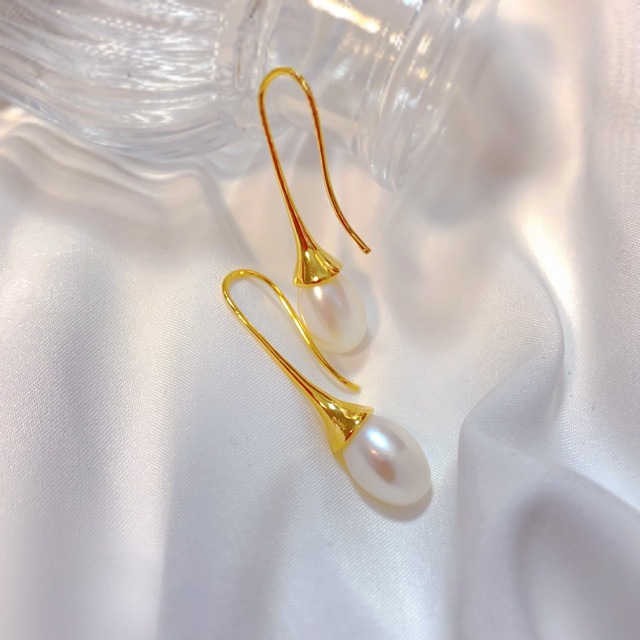 Picture of European and American fashion super beautiful natural freshwater pearls real pearl earrings exquisite elegant goddess all-match