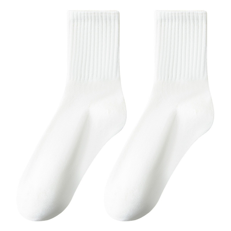 Zhuji Pile Socks Children's Middle Barrel Boneless Non-pure Cotton Spring and Autumn Black and White Summer Monkey Stockings Internet Popular Ins Trendy