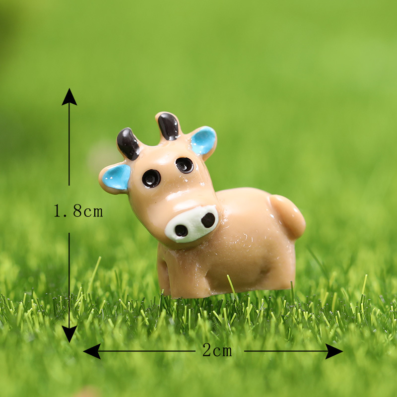 Picture of Moss micro landscape jewelry small size cow doll combination DIY assembly resin ornaments