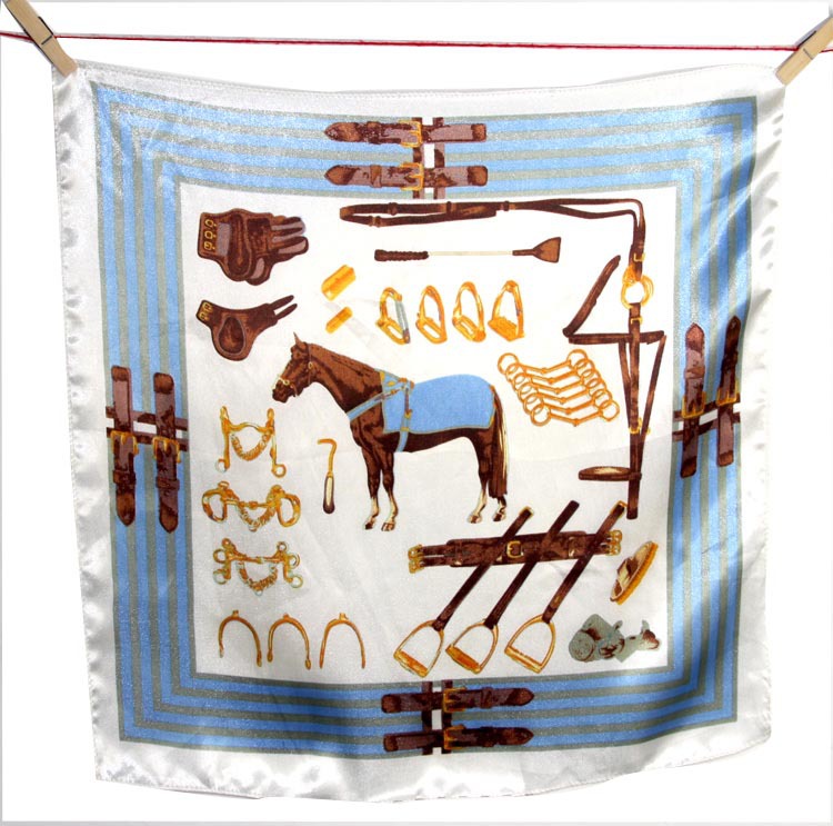 Picture of Korean Style New Autumn and Winter Small Silk Scarf Women's Imitation Silk Versatile Professional Small Square Scarf Manufacturer Wholesale Hangzhou Silk Scarf