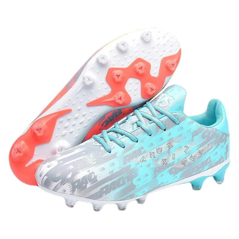 Cross-Border football shoes for boys and girls tf broken nail artificial lawn Youth student AG nail leather foot outdoor training shoes