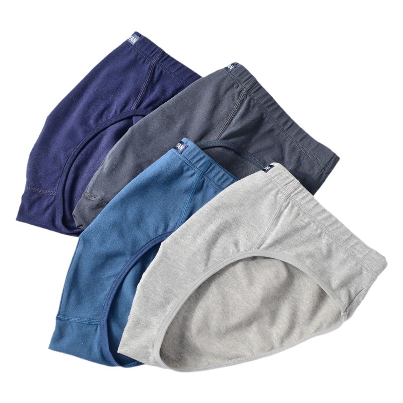 Men's Briefs Stretch Cotton Comfortable Shorts Plus Size Middle-Aged and Elderly Briefs Breathable Summer Underwear Men's Triangle