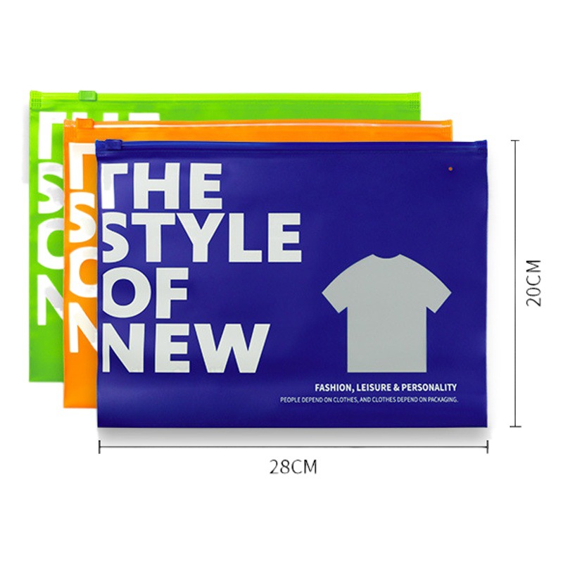 Clothing Zipper Bags Packaging Bags Manufacturer Direct Sales Translucent Colorful Clothing Plastic Ziplock Bags Zipper-Style Clothing