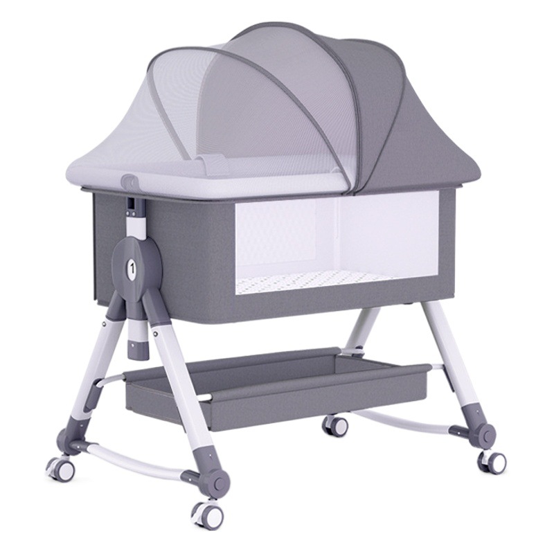 Picture of Baby Bed Neonatal Bed Splicing Big Bed Baby Shaker bb Children's Bed Multi-functional Mobile Foldable Bed