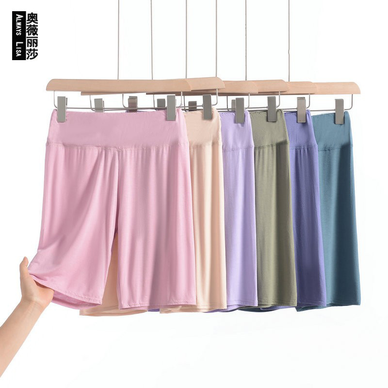 2024 New Modal Anti-glare Safety Pants Underwear Women's Summer Thin High Waist plus size Bottoming Insurance Pants