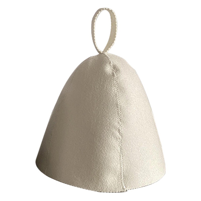 Cross-Border felt sauna cap White simple gray thick absorbent hot spring bath cap bathroom dry hair cap can add logo