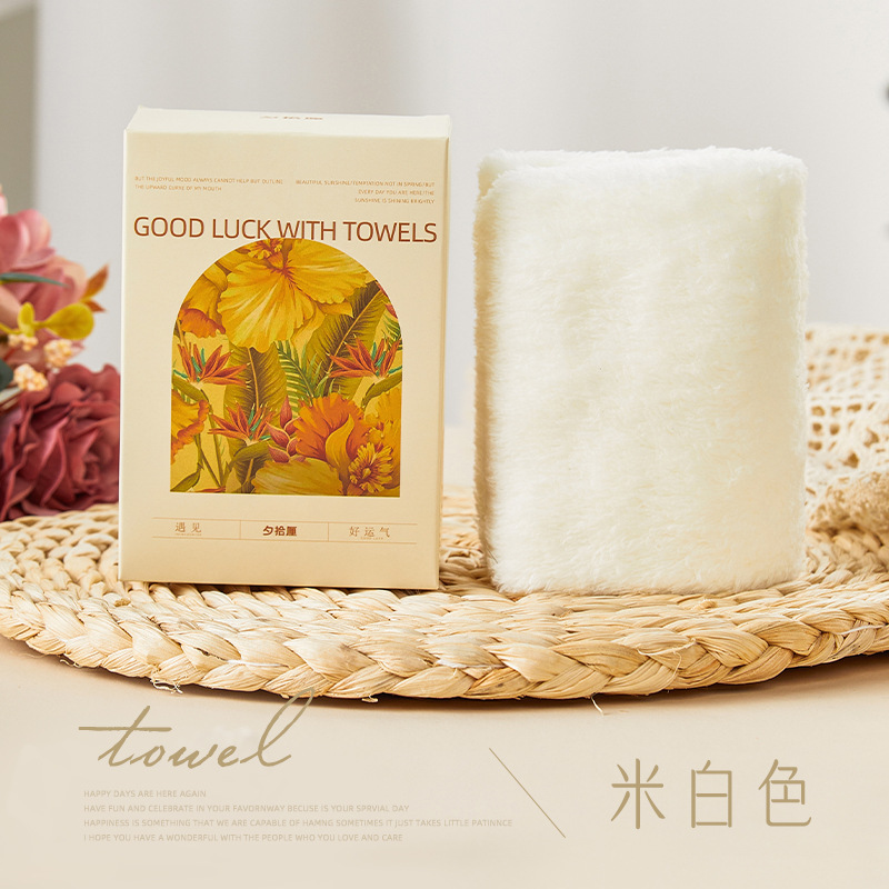 Picture of Hand gift towel gift box wedding baby banquet gift creative coral velvet towel wedding shop small gift item wholesale