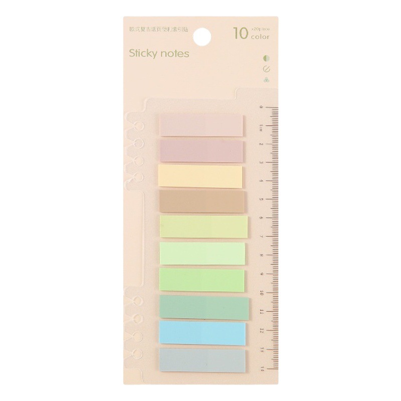 Morandi ins wind transparent post-it notes custom advanced sense classification index stickers strong sticky pet notes manufacturers