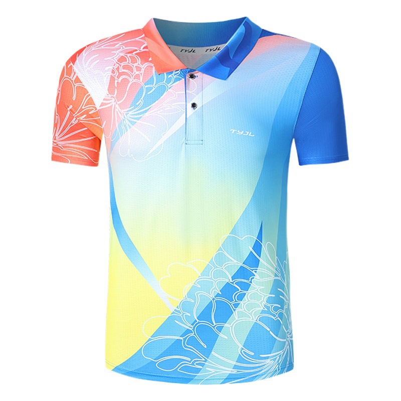 Badminton uniform suit men and women couple ball clothes summer sportswear short sleeve quick-drying competition team uniform printing group purchase
