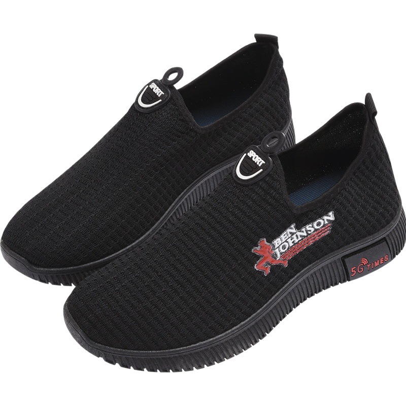 Wholesale Old Beijing Cloth Shoes Men's Casual Shoes Spring and Autumn Middle-Aged and Elderly Dad's Shoes Walking Shoes One Piece Drop Shipping Breathable