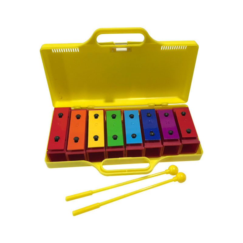 Hot sale children's eight-tone Aluminum piano Orff musical instrument eight-tone brick early education musical instrument percussion block percussion instrument