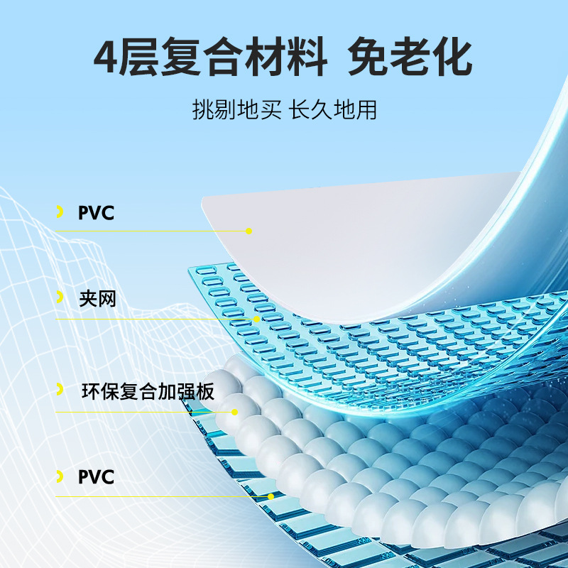 Picture of Circle Qi Swimming Pool Thickened Wear-resistant Inflatable Swimming Pool Outdoor Non-inflatable Foldable Paddling Pool Children's Household Pool