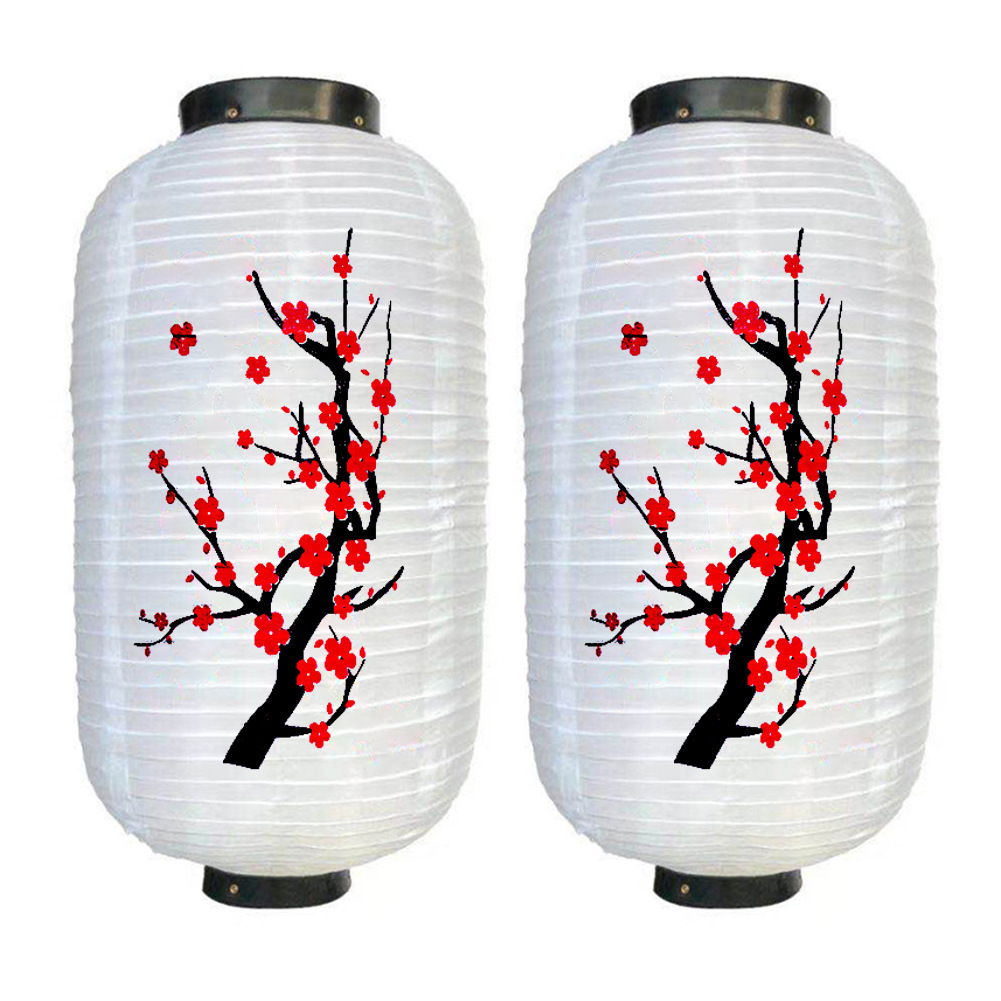 Picture of Wax gourd lantern outdoor lantern waterproof festive silk cloth plum blossom lantern wholesale Japanese and Korean folding peach blossom Lantern