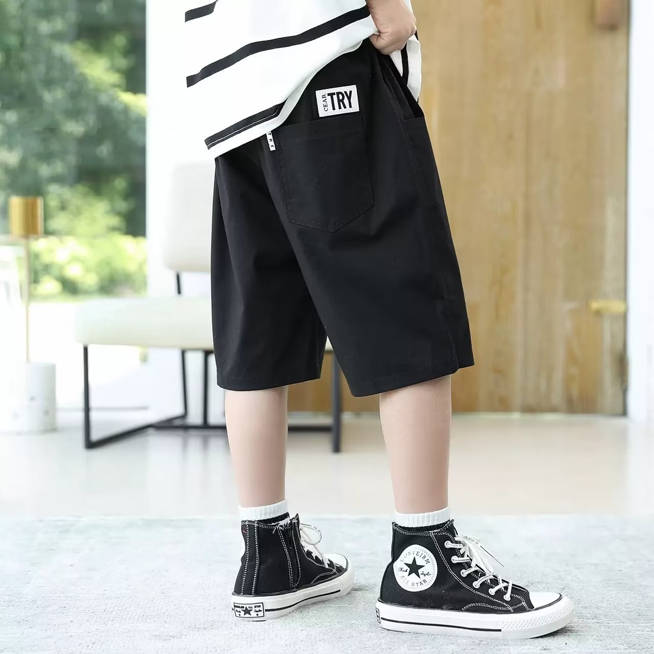 Picture of Boys' Casual Shorts Summer Thin 2023 New Children's Sports Fixture Pants Loose Trendy Pants