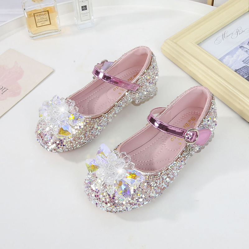 Picture of High-End Kidsren's Princess High-Heeled Leather Shoes for Kidsren and Girls, 2025 Autum New Performance Shoes for Primary and Secondary School Students