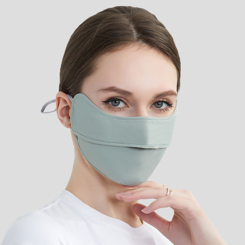 Picture of New 5D cartilage support three-dimensional sunscreen mask anti-ultraviolet breathable ice silk cool sense sunshade outdoor